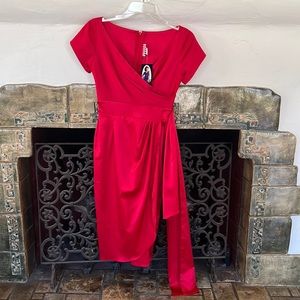 PinUp Couture Ava Dress Red with Sash
